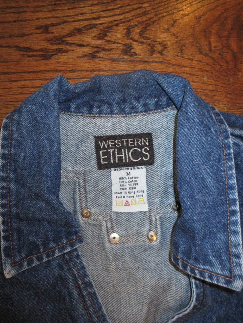 Vintage Western Ethics 100% Cotton Vest Size M